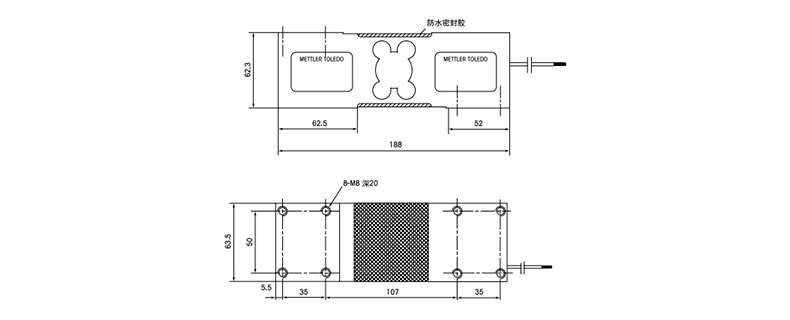 梅特勒托利多MT1260大量程梁式传感器 单点式称重传感器