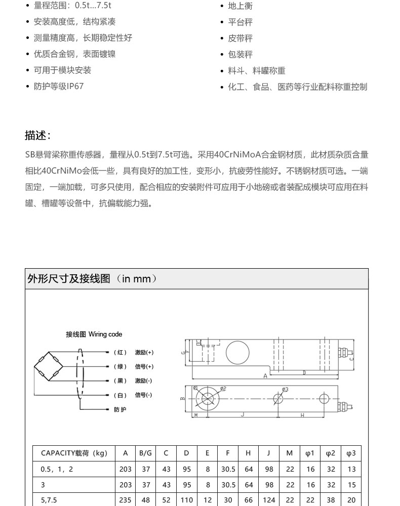 地上衡/皮带秤/平台秤传感器