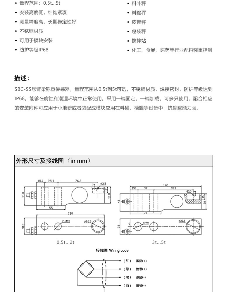 小地磅传感器